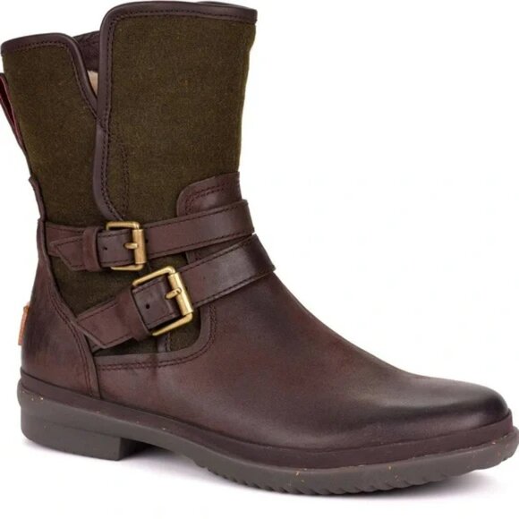 UGG Brown and Olive Winter Boots - Picture 2 of 12